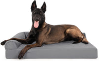 Furhaven Orthopedic Dog Bed for Large Dogs w/ Removable Bolsters - Jumbo / Titanium