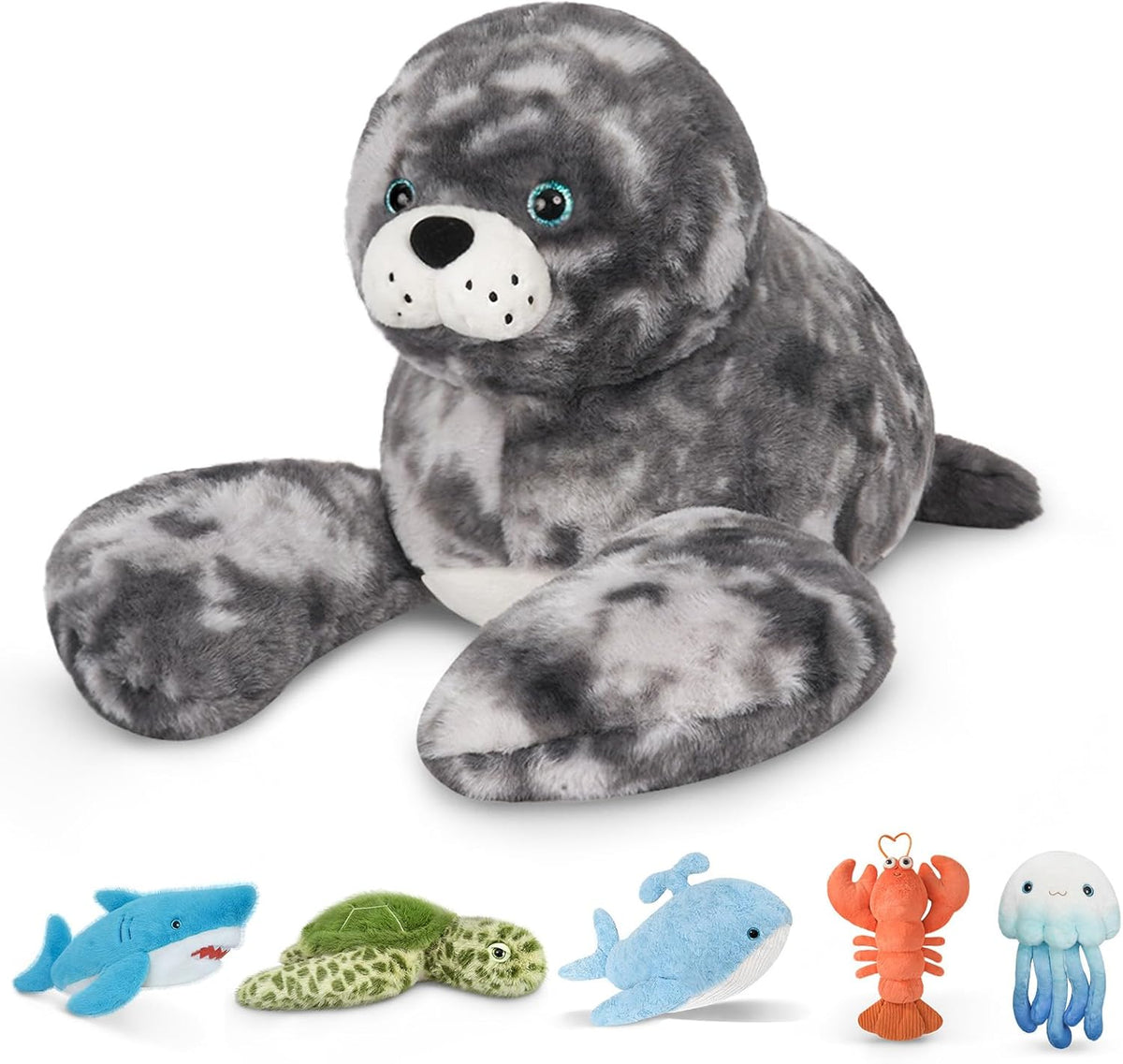 Niuniu Daddy Weighted Stuffed Animals - 3.3 Pounds / Seal / Ocean