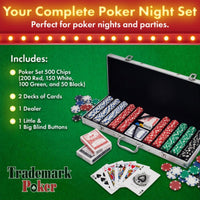 Poker Chip Set, Buttons, Carrying Case - image 4