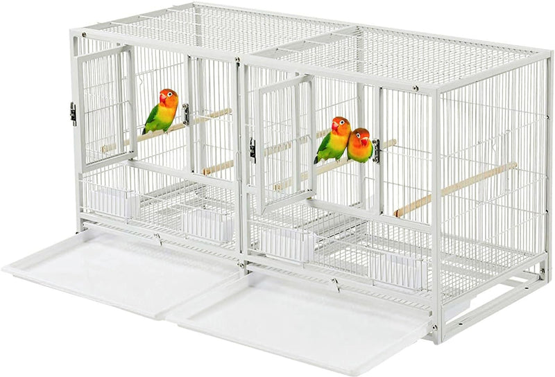 Stackable Divided Breeder Bird Flight Cage