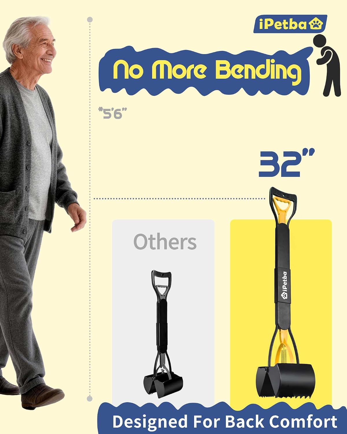 Large Dog Pooper Scooper for Yard, No Bending - image 3