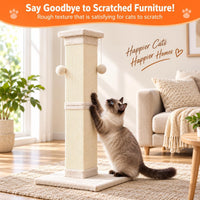 SOCATER Cat Scratching Post 33 Inch, Beige – Essentials for Cats - white - image 3