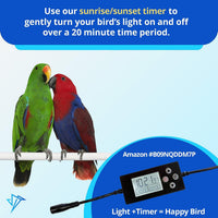 HappyBird Lighting Bird Cage Light with Chew Guard - Hookbill Light / 10" - image 3