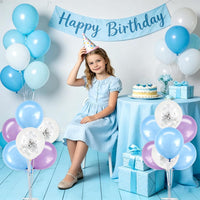 TONIFUL 4 Set Black Gold Balloon Stand Balloon Centerpieces for Table – Fun for Kids & Family - Macaron Blue Purple / 4 Set Balloon Stand - image 4