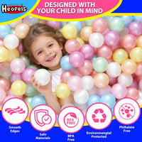 Ball Pit Balls for Toddlers, Crush Proof - Round - 10 Pearl Colors / 200 balls - image 2