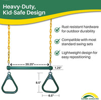 Eastern Jungle Gym Heavy-Duty Ring Trapeze Bar Combo – Fun for Kids & Family - image 3