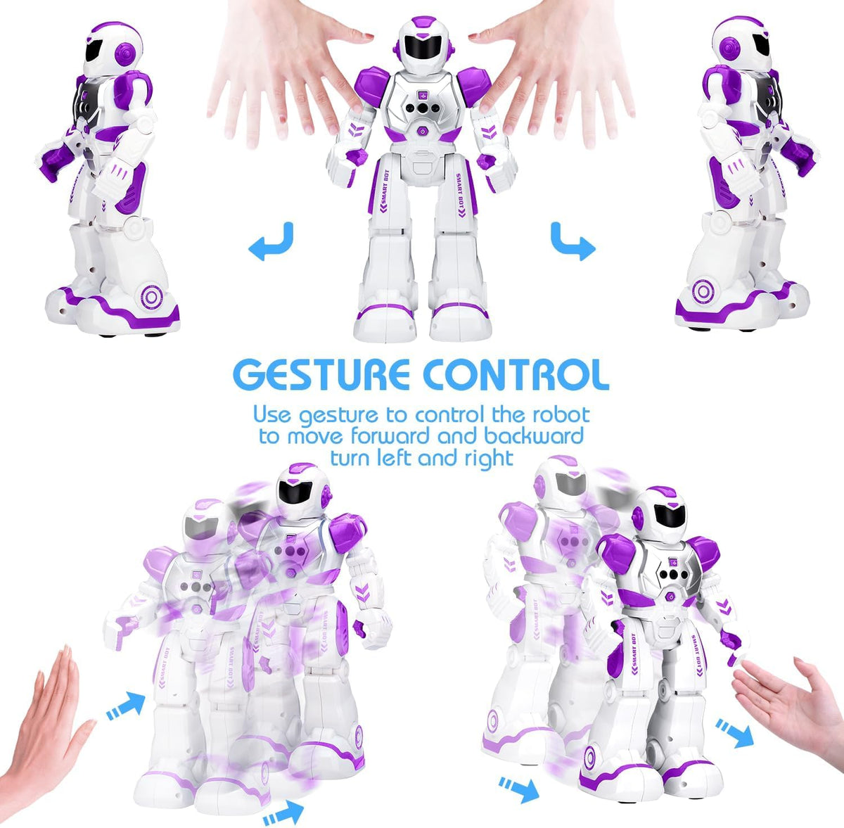 KingsDragon Robots Toy for Kids - Purple - image 4