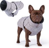 Spark Paws Quilted Dog Winter Coat - Grey / Large