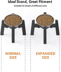 Dog Bowl Stand with Adjustable Height and Width [Stand Only] – Essentials for Dogs - 1 Pack Stand+Bowl / H: 6.3''; W: 6.1-10.4'' - image 4