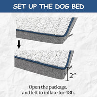 EMPSIGN Reversible Cool and Warm Dog Bed for Crate Pad, Pet Beds with Washable and Removable Cover, Dog Crate Beds Sleeping Mats, Beds for Dogs Crate for Large Medium Small Dogs, Grey