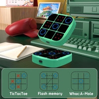 Tic-Tac-Toe Bolt Game, 4-in-1 Handheld Puzzle Games Console, Electronic Tic-Tac-Toe Game - Cyan / M(Classic) - image 3