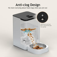VOLUAS automatic cat feeder with LCD screen, voice recording and removable cleanable parts - view 3