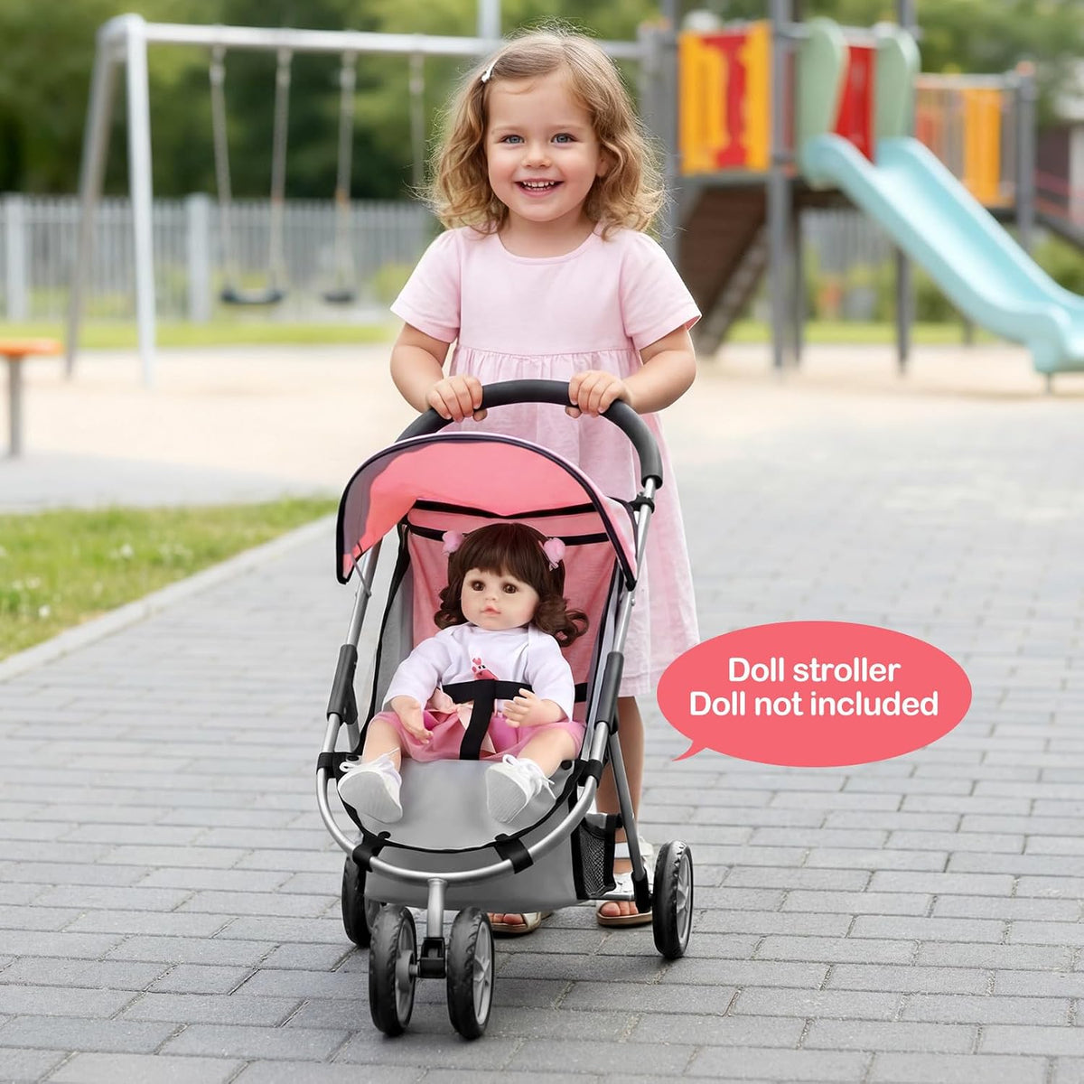 GAGAKU foldable baby doll stroller with 12 inch doll and care accessories - view 20