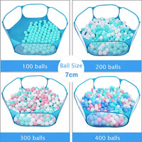 Portable Cute Blue Hexagon Children Ball Pit - Blue - image 3