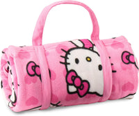 ROLLEE POLLEE Nap Sac Roll Up Napping Blanket with Attached Pillow - I Love Pink - image 2