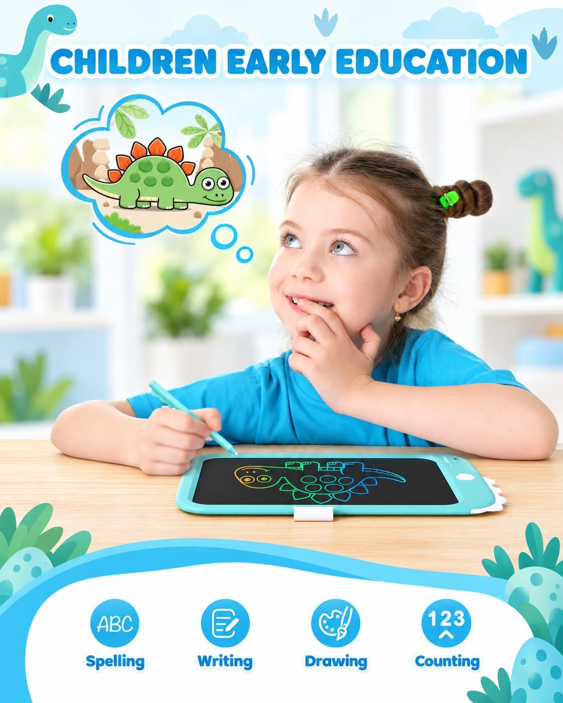 8.5 Inch LCD Doodle Board Tablet Toy - 10 Inch - Blue - image 4