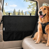 Durapower Dog Car Door Protector丨2 Pack Extra Big & Thick Anti Pet - 31.1"x25.2" / Curved