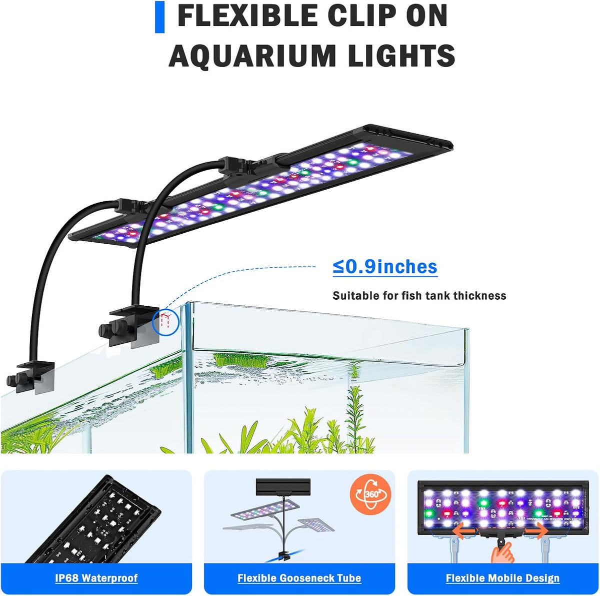 AQQA Clip On Aquarium Light - 35 Watts - image 3