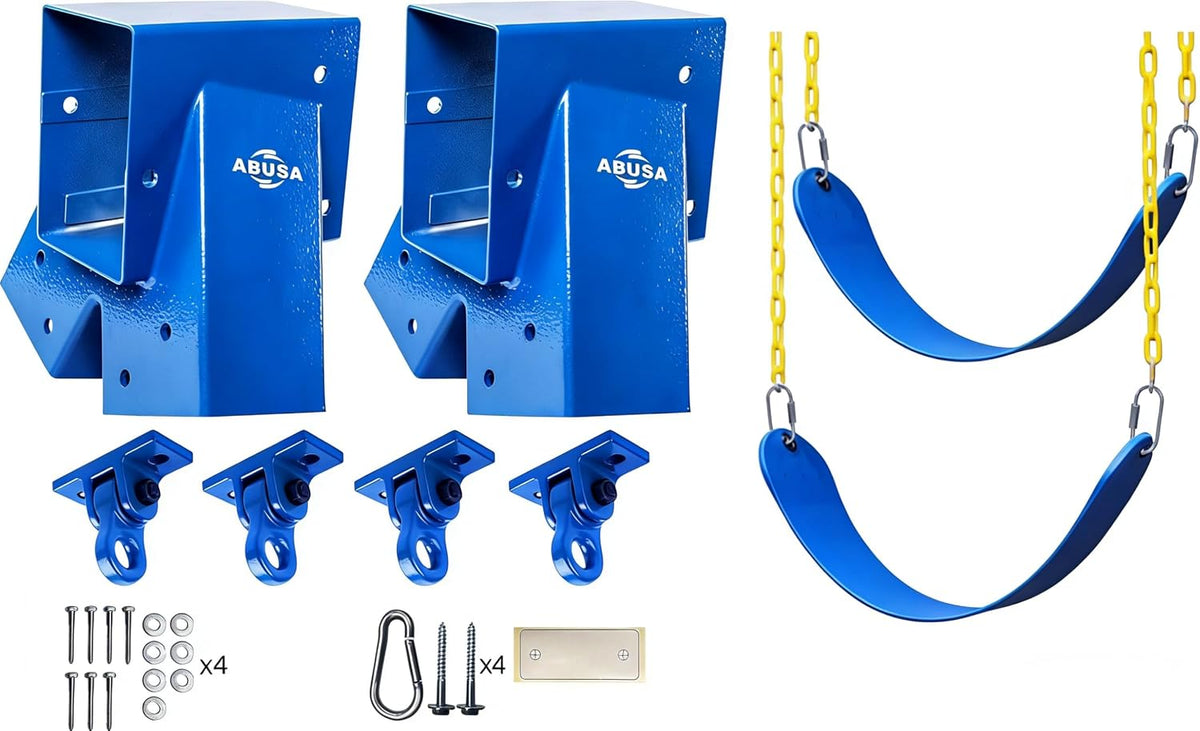 ABUSA heavy duty A-frame swing set brackets with 4 swing hangers and bolts - view 7