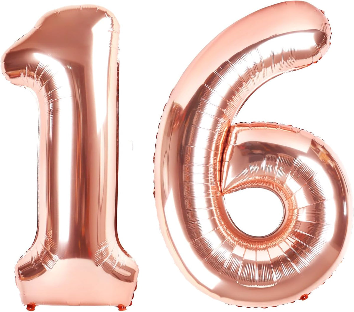 Navy Blue 1 Balloon, Number Balloon 40 Inch - Rosegold / Number 16