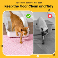 Conlun Cat Litter Mat Litter Trapping Mat - Pink / Small (24" x 17") - image 4