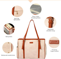 Fashion Dog Purse Pet Carrier Leather Bag for Small Dogs Cats Puppy - Beige - image 4