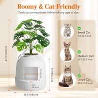 Lifewit Hidden Plant Cat Litter Box with Plastic Scoop - White / Basic - image 4