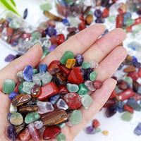 1lb 7 Chakra Aquarium Gravel Rocks Natural Tumbled Healing Crystal Chips Bulk Gemstones Crushed Stones for Fountain Vase Filler Planters Decorative Fish Tank Potted Reiki Energy Balancing