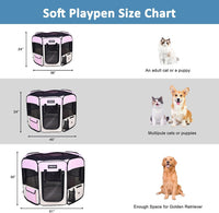 JESPET 61" Pet Dog Playpens - Pink / 36x36x24 Inch (Pack of 1) - image 2