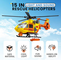 CSDCSD large helicopter toy with crane and cargo basket, lights and sounds - view 11