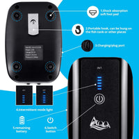 AQQA Aquarium Air Pump Battery Powered USB Rechargeable Aerator - 5W(0-160gallon) - image 3