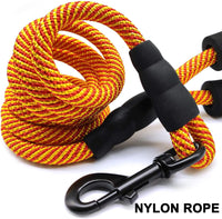 MayPaw Rope Dog Leash, Thick Leash for Medium Large Dogs - orange / 1/2" * 10' - image 4