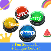 Gelabur Set of 4 Buzzers for Trivia Games - Small - image 2
