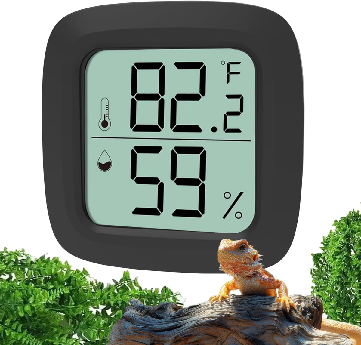 Reptile Thermometer and Hygrometer - KD30M-Black / 1Pack