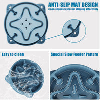 Slow Feeder Dog Bowls Small Breed - Blue / 2 Cup - image 3