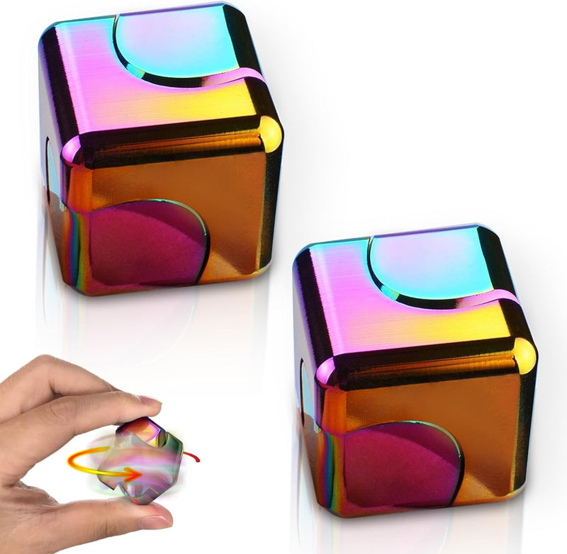 Fidget Spinner Toys Cube Adults - Rainbow+rainbow