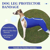 ROZKITCH Dog Surgery Leg Sleeve Rear Legs, Male Female Pet Prevent Licking Wound Elbow Knee Protector, Dog Recovery Suit Cone Collar Alternative Pants Shirt for Wound Heal Wrap Blue S