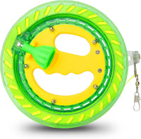 YFAFENGS blue kite string reel with safety lock and 1000 ft of kite line - view 2