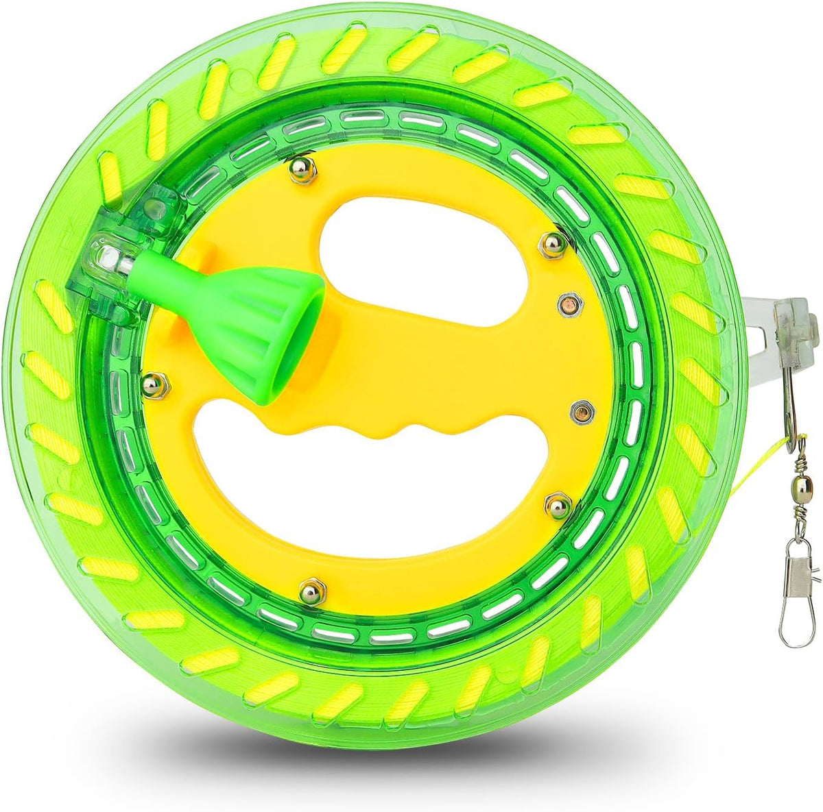 YFAFENGS blue kite string reel with safety lock and 1000 ft of kite line - view 2