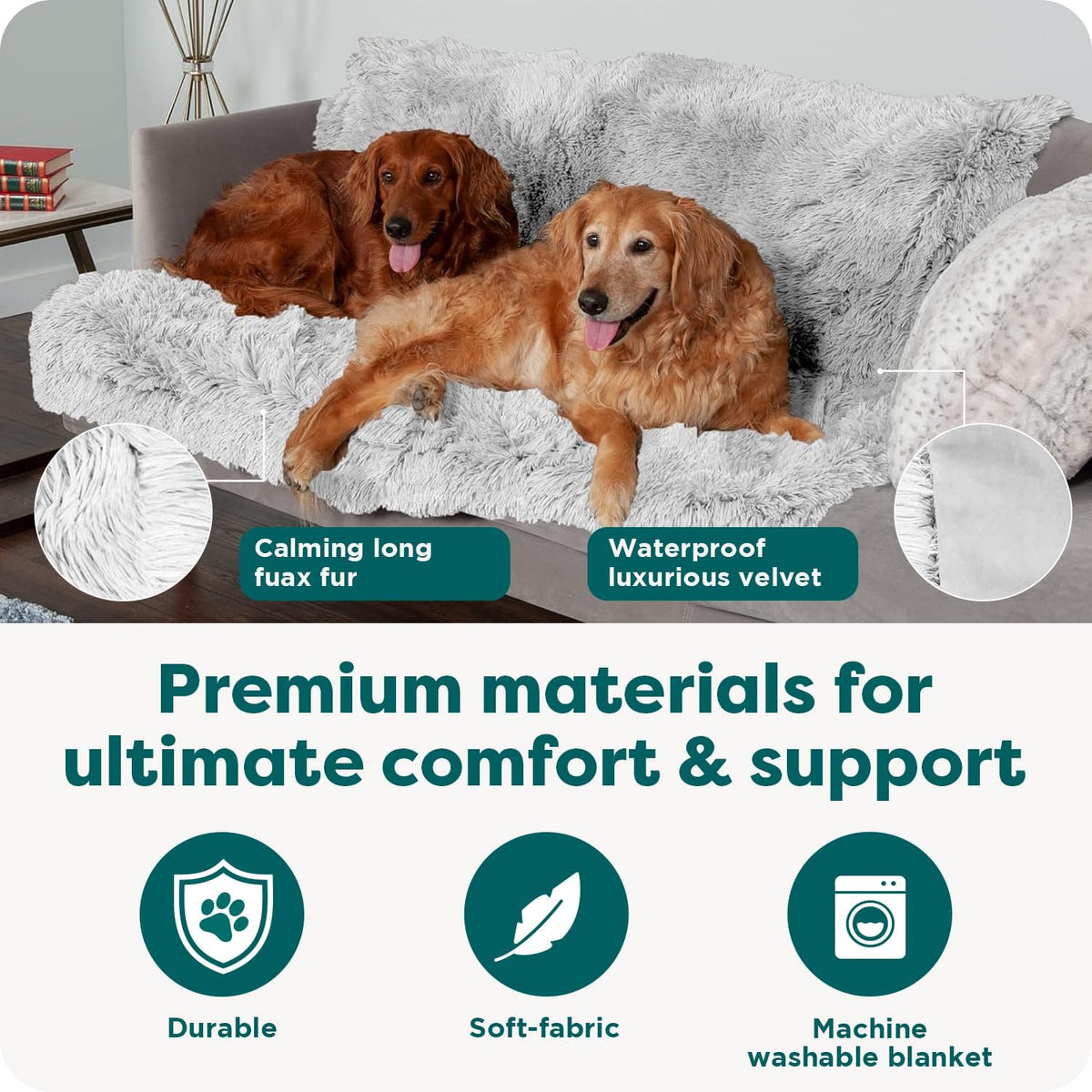 Furhaven Waterproof Throw Blanket for Dogs & Indoor Cats - Gray / Medium - image 4