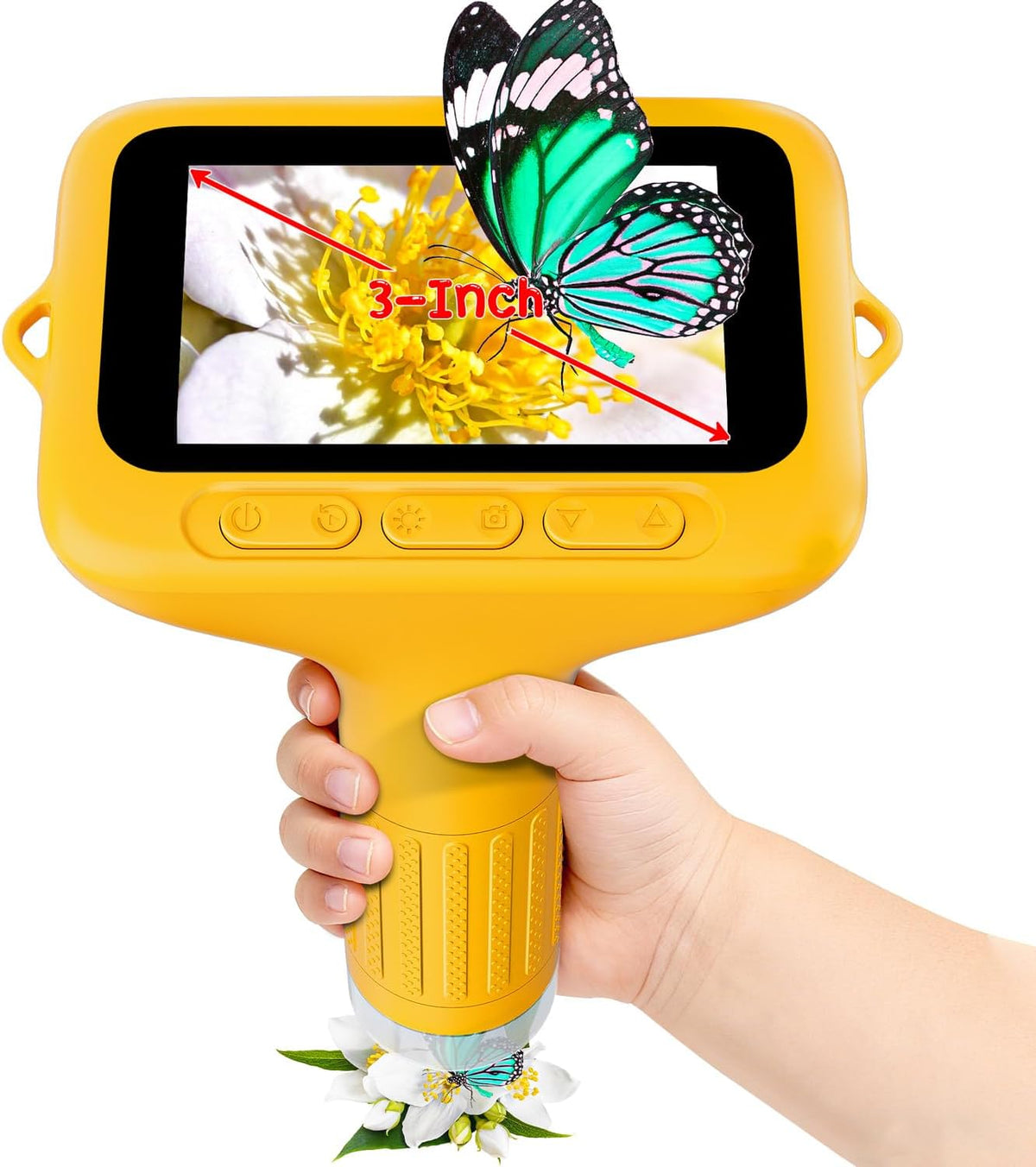 SKYBASIC Digital Microscope for Kids - 3"-Yellow