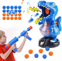 EagleStone T-Rex Dinosaur Shooting Target Game Toys with Air Power - Blue