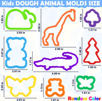 Oun Nana 32-piece play dough tools set with colorful animal molds and shaped cutters - view 2