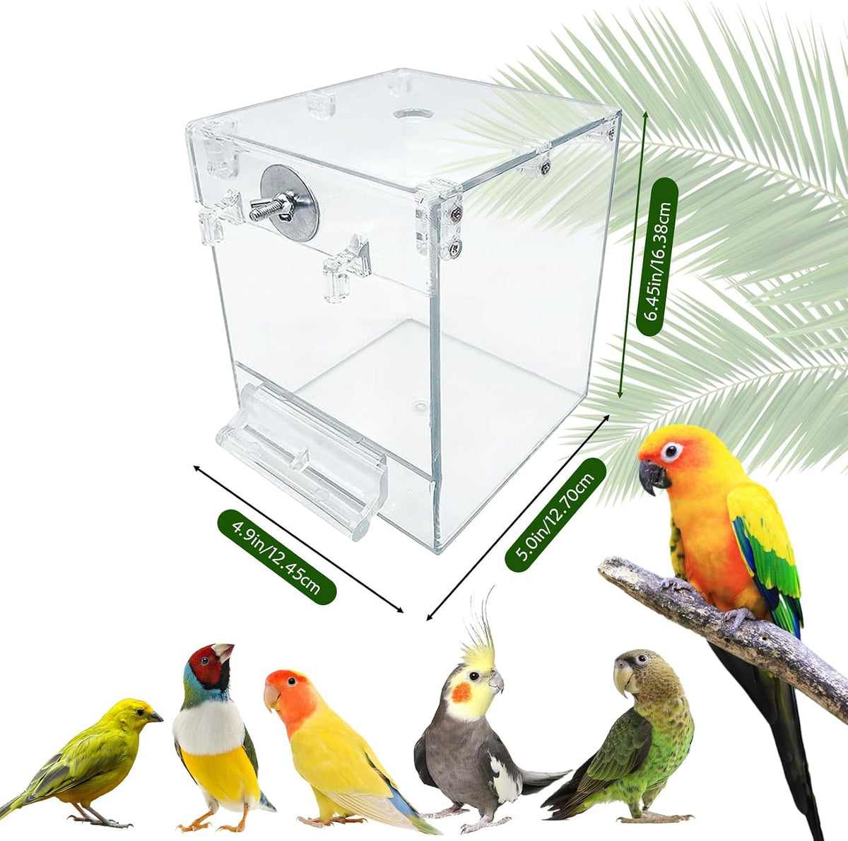 Acrylic Bird Cage Bath Box - 【2Pcs】 / 【White：2PcsType1】 - image 2