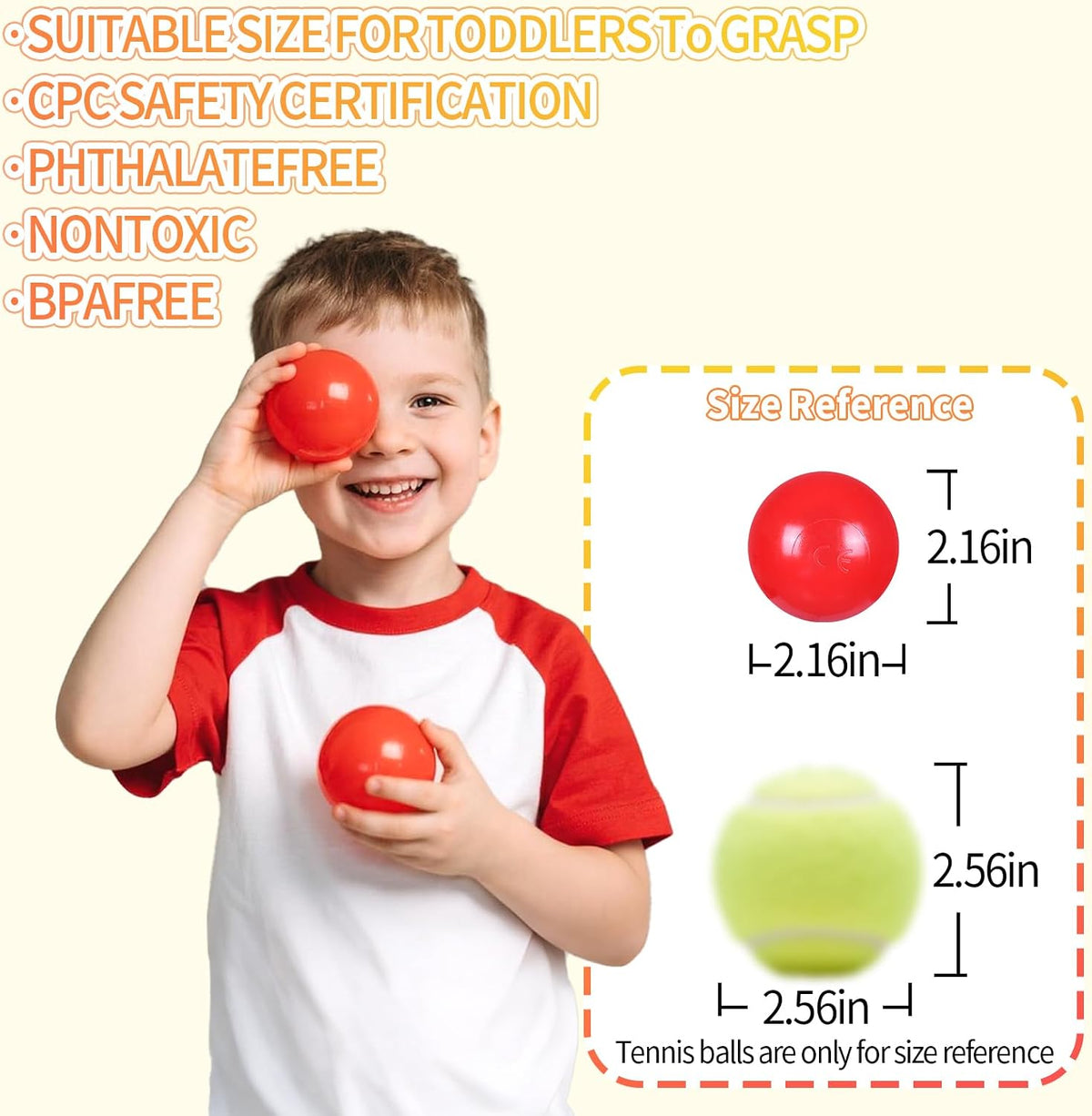 GUESVOT ball pit balls, 100 crush proof plastic balls with reusable storage bag - view 16