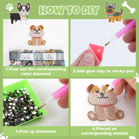 Labeol Diamond Art Kits for kids 5D Diamond Creat Your Own GEM - Puppy - image 3