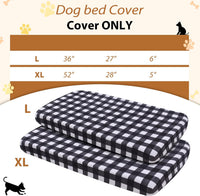 Dog Bed Covers Replacement Washable Elastic Edged 36" x 27" x 6" – Essentials for Dogs - Black Lattice / 36.0"L x 27.0"W x 6.0"Th - image 4
