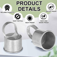 Therwen 12 pack aluminum chain link fence ring caps for 2-3/8 inch posts - view 26