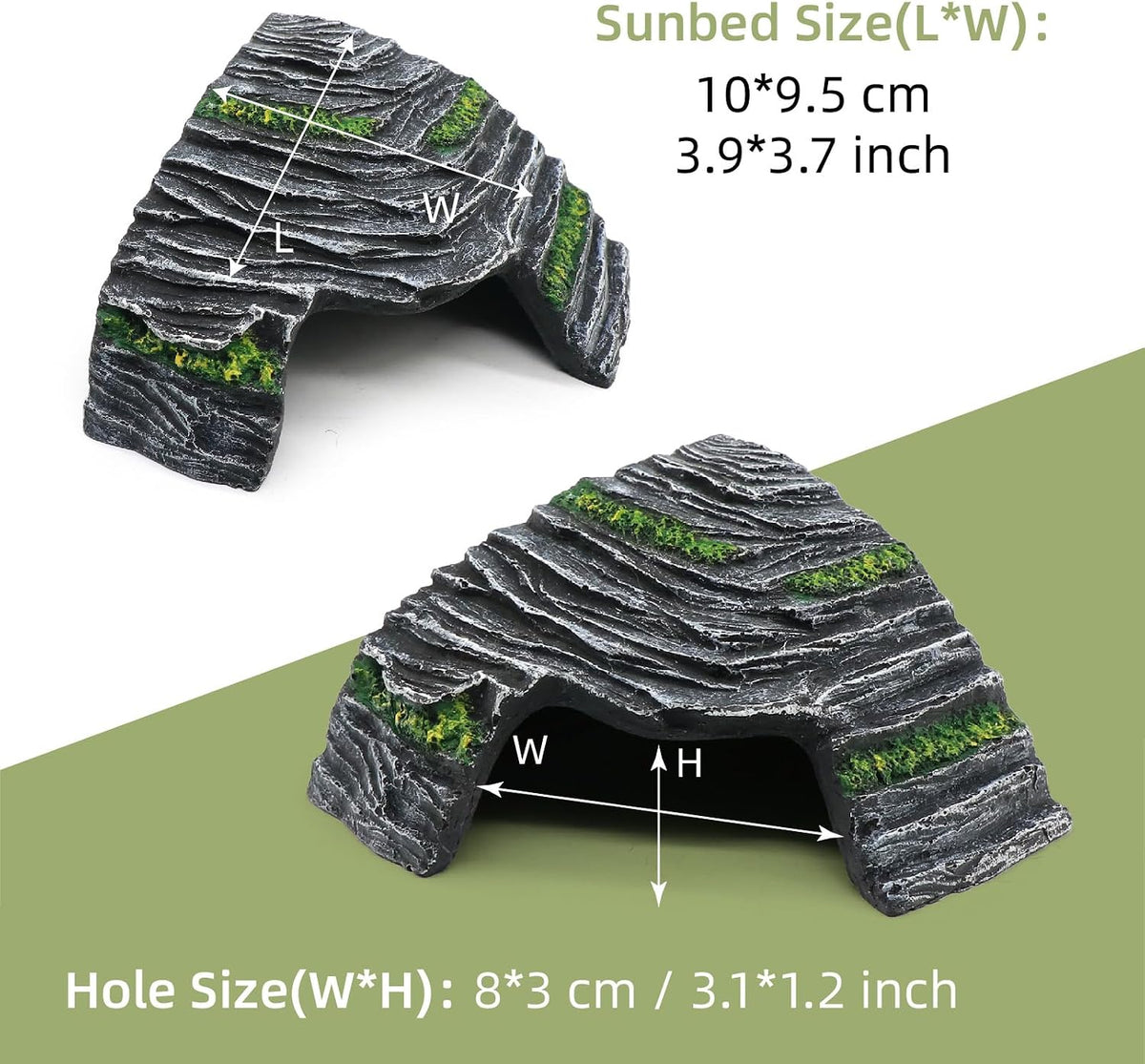 Gecko Hide Shale Scape Step Ledge - Small-4.7 * 4.5 * 2.6 - image 3