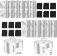 Replacement Filter for BalimoPet Cat Water Fountain - 12 Filters & 12 Sponges